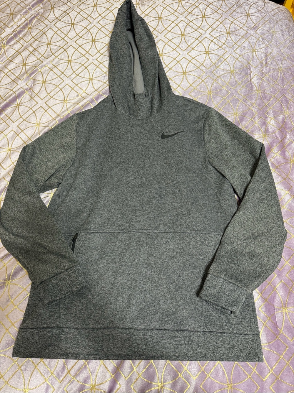 💥 MENS Nike Dark Gray Pullover Hoodie (no neck string/cord)